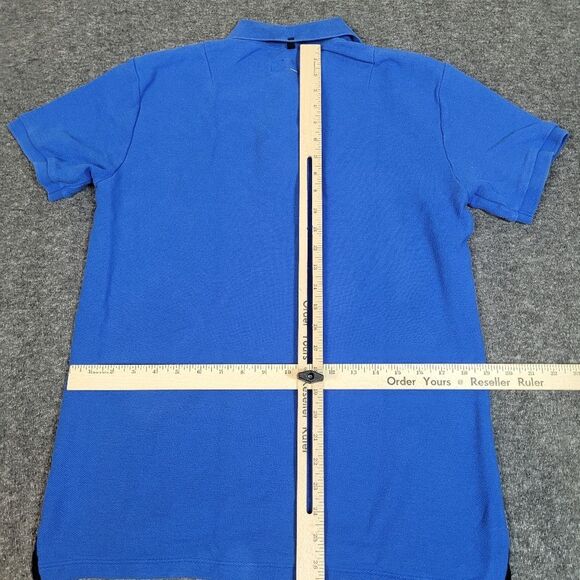 Rag & Bone Harvey Men's Shirt Size M Azzure Blue Pique Polo Short Sleeve Rare - Picture 8 of 13
